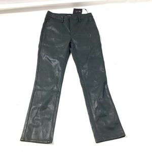 Joe's Women's Size S The Luna Ankle High Rise Cigarette Pants Faux Leather Green
